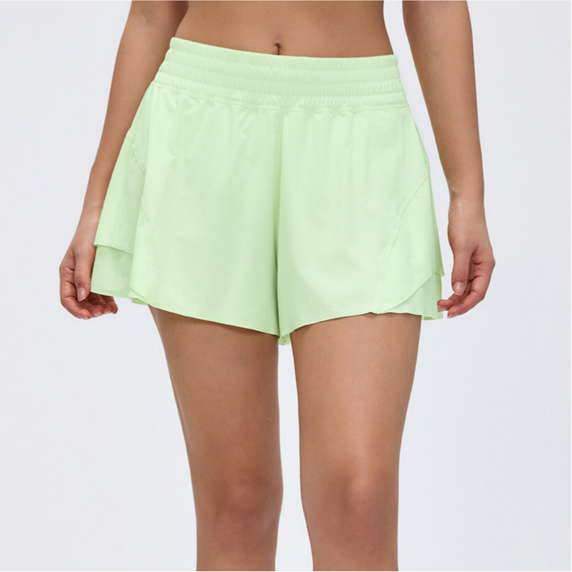 Summer Quick Drying High Waist Track Shorts Women Lining Anti Exposure Lightweight Breathable Yoga Fitness Shorts