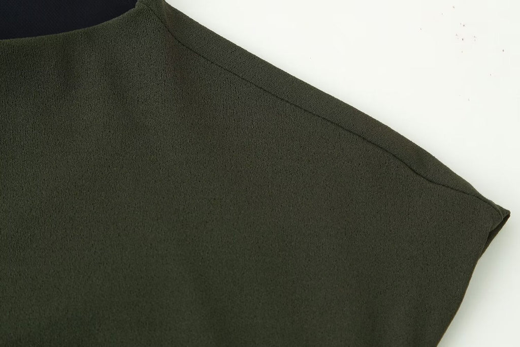Women Clothing Spring Ruffles Laminated Decoration Short Dress