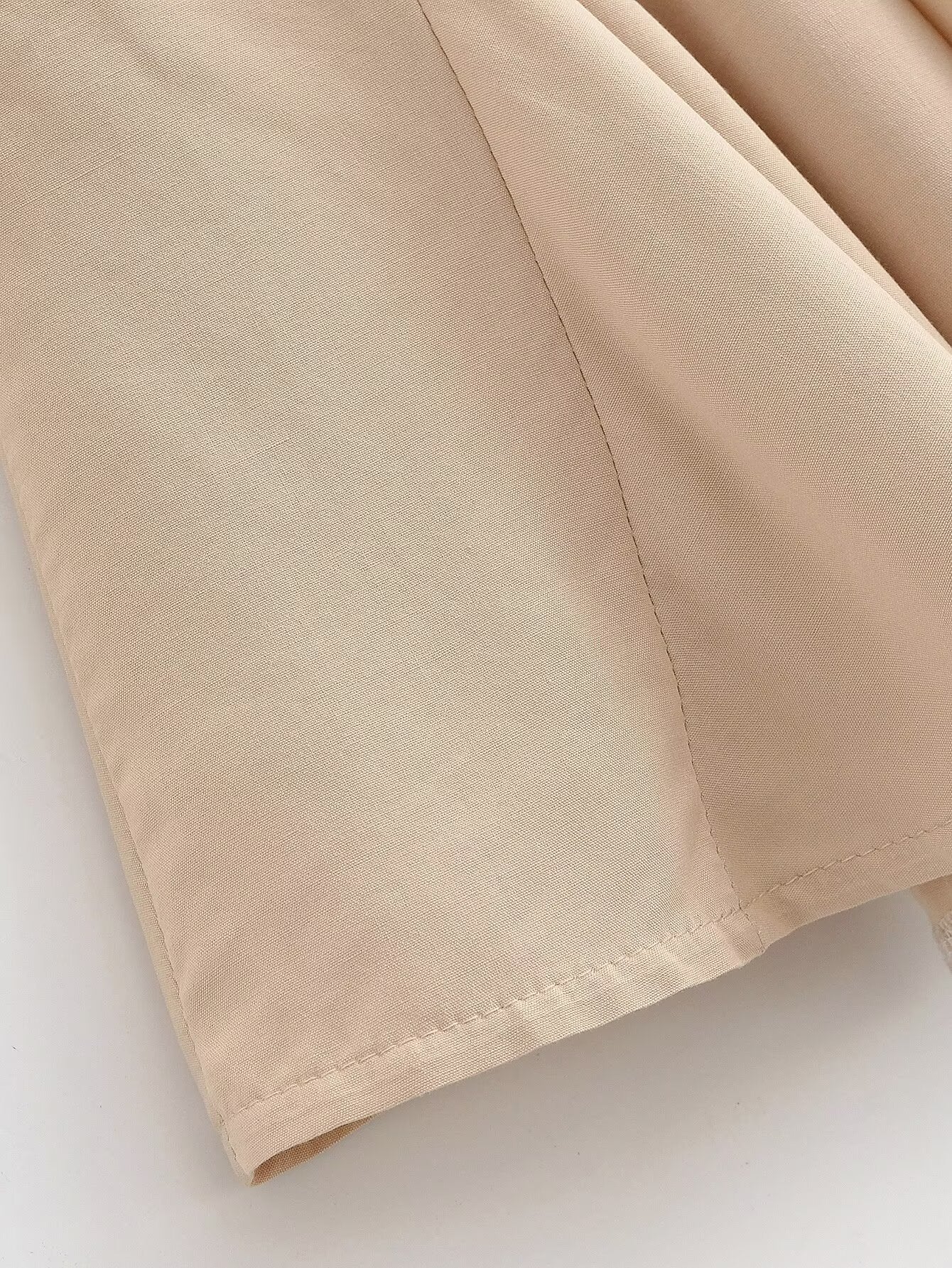 Women Clothing Summer Retro All Match Waist Shirt Pleated Short Office Dress