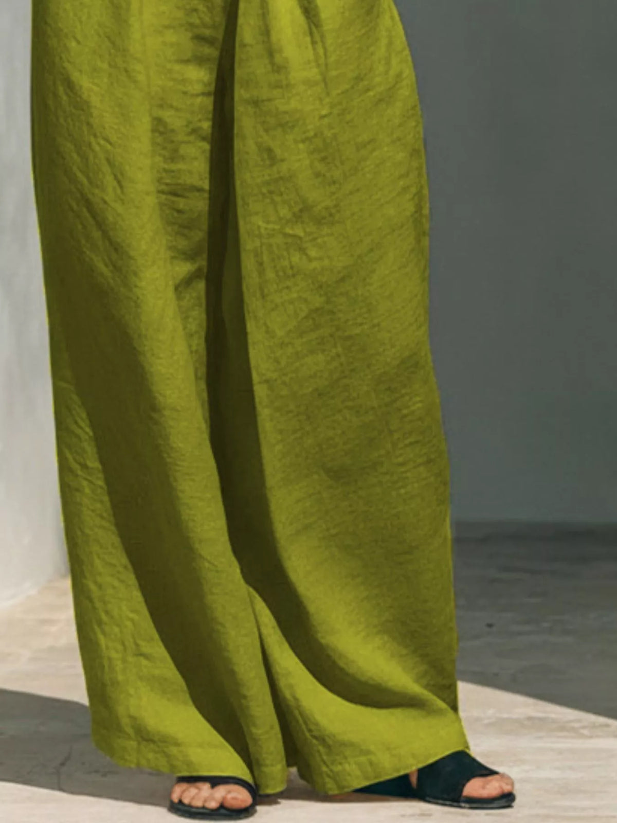Full Size Turtleneck Sleeveless Top and Wide Leg Pants Set Plus Size