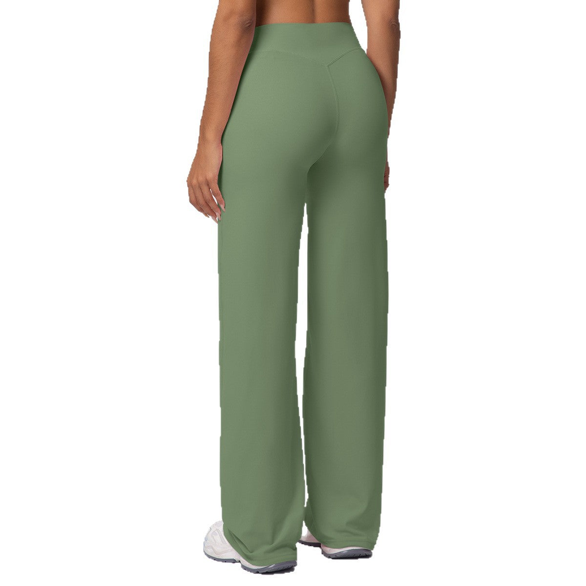 Casual High-waisted Loose-fit Solid-color Yoga Pants That Hug The Hips