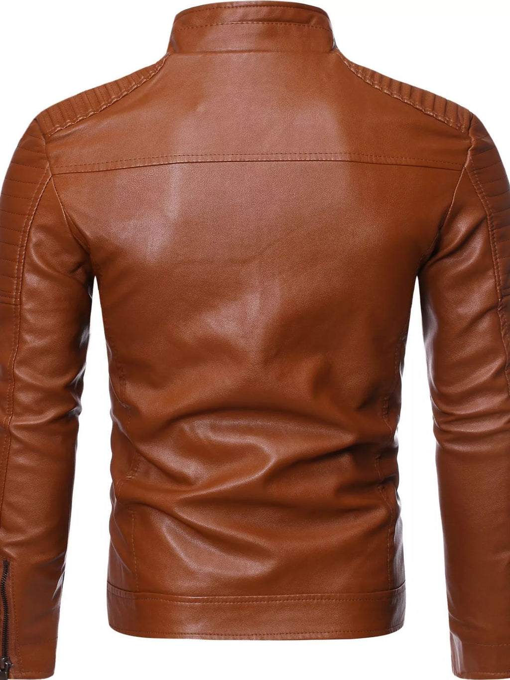 Men's Plus Size Zip Up Motorcycle Jacket