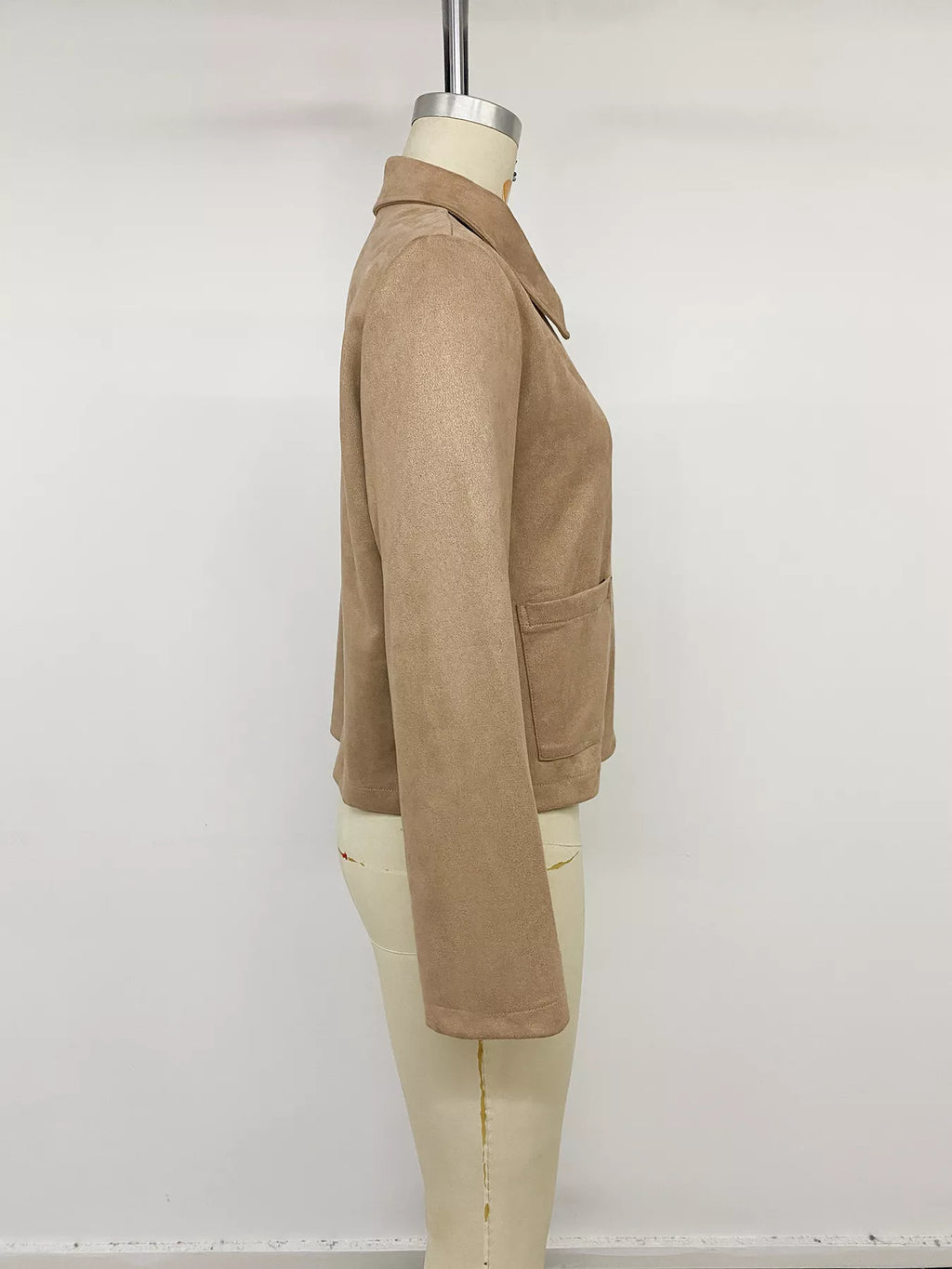 Collared Neck Button Up Jacket