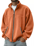 Men's Full Size Zip Up Long Sleeve Outerwear Plus Size