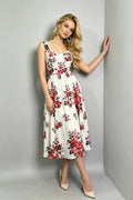 Women Summer Sleeveless Printed A Line Dress