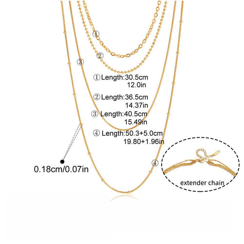 18K gold layered necklace