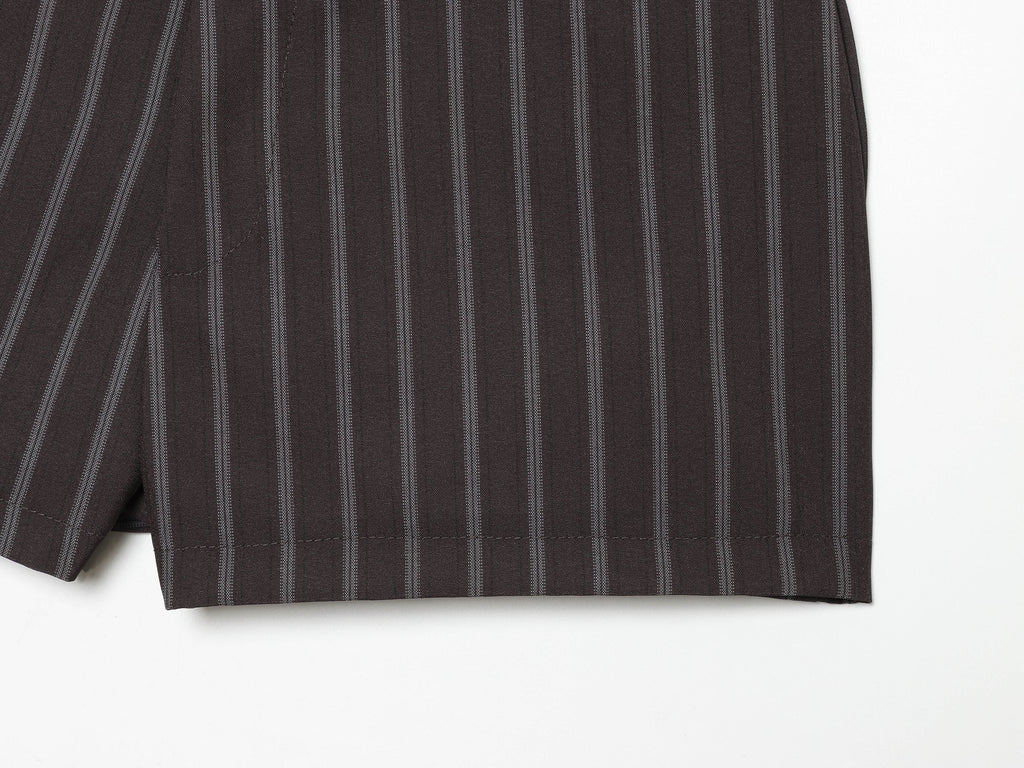Spring Fashionable All Match Thin Striped Waist Shorts