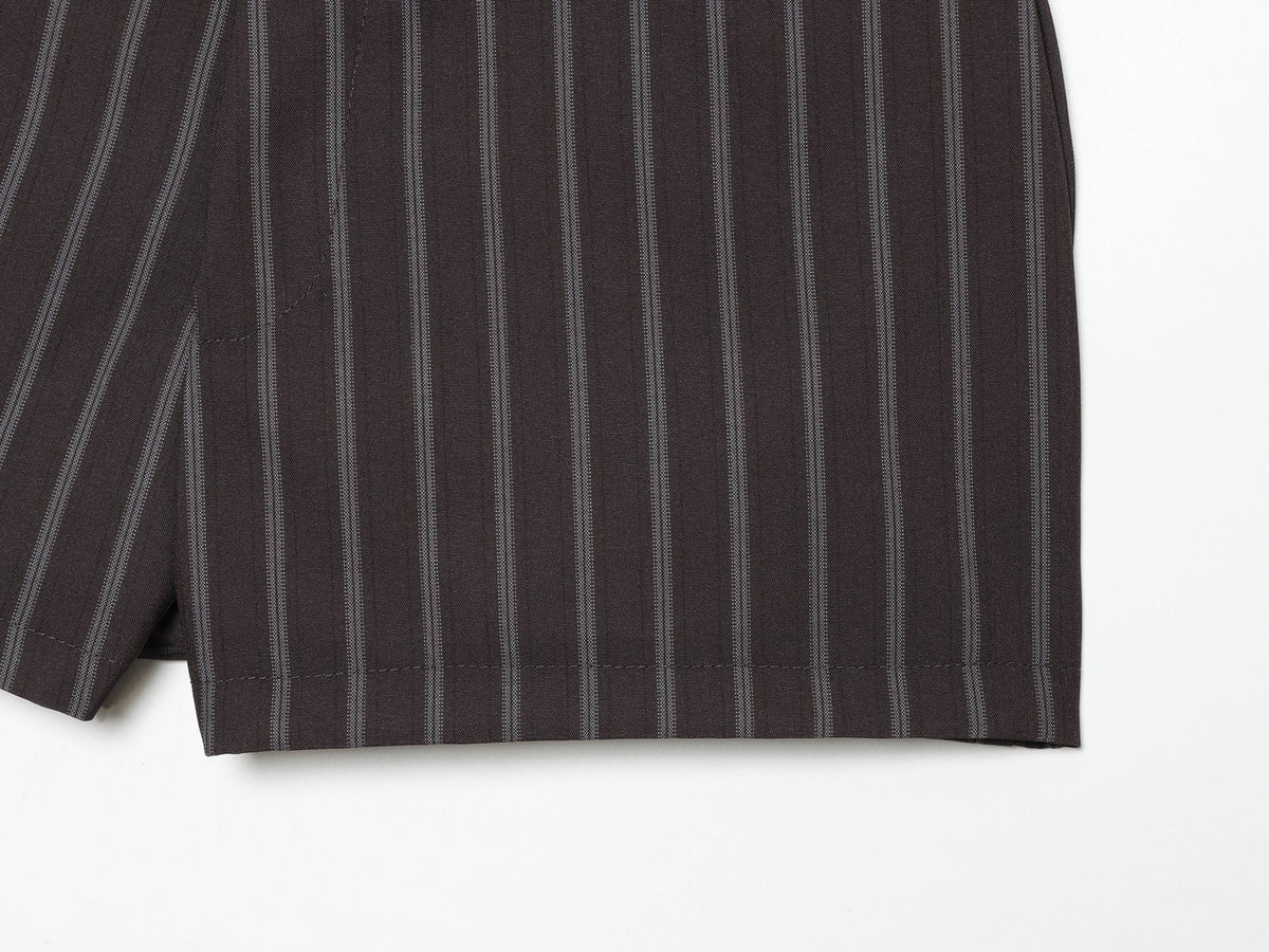 Spring Fashionable All Match Thin Striped Waist Shorts