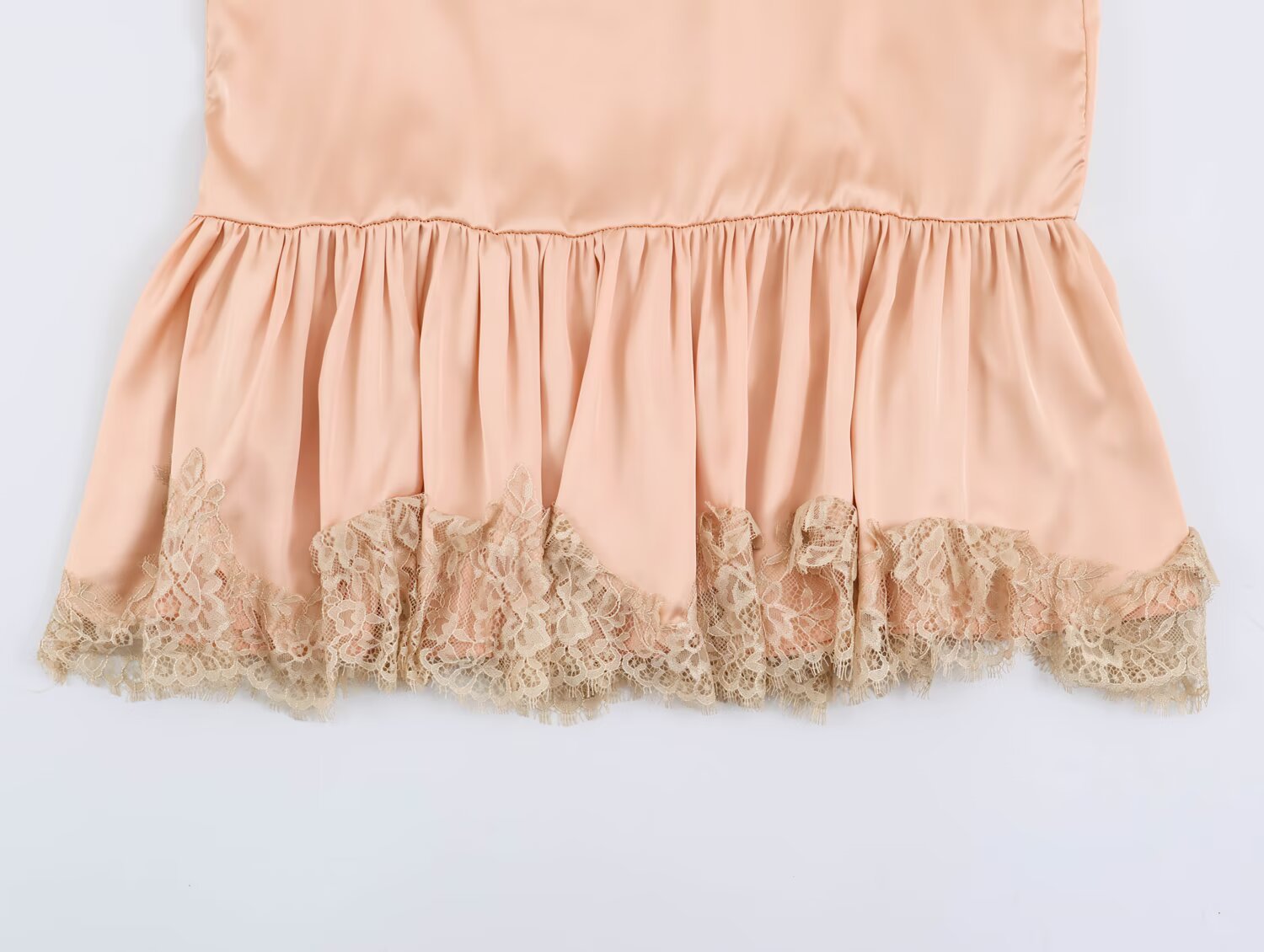 Women Clothing Summer Lace Silk Satin Texture Underwear Strap Dress