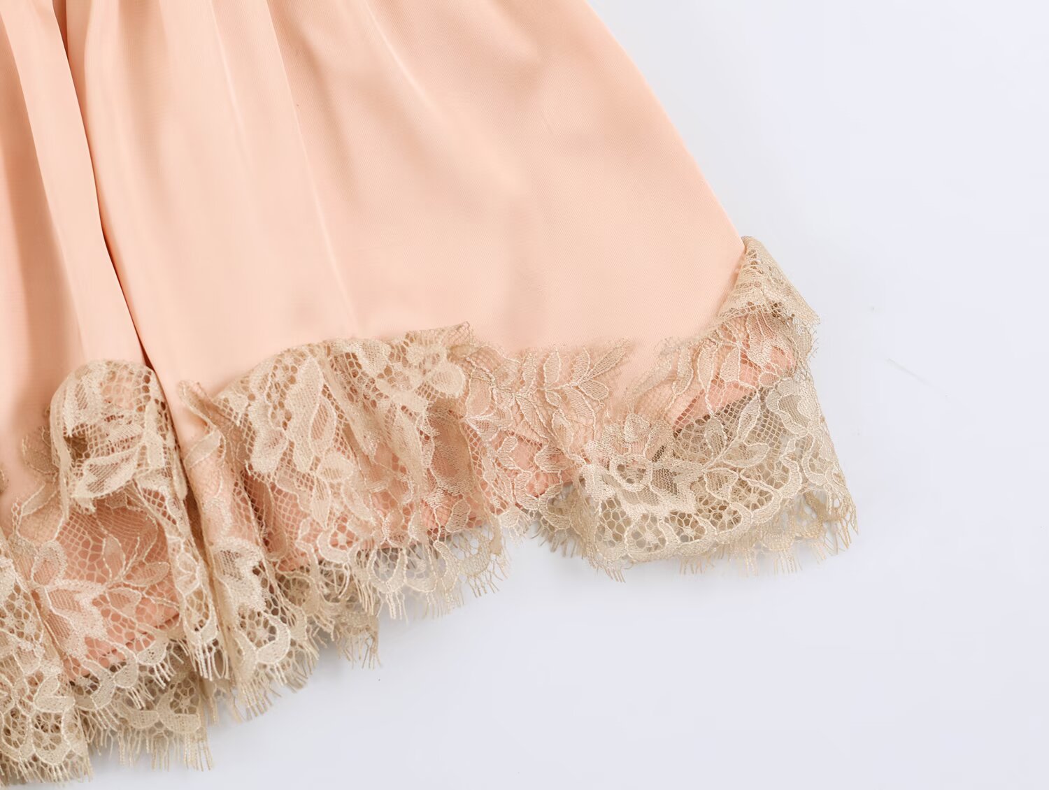 Women Clothing Summer Lace Silk Satin Texture Underwear Strap Dress