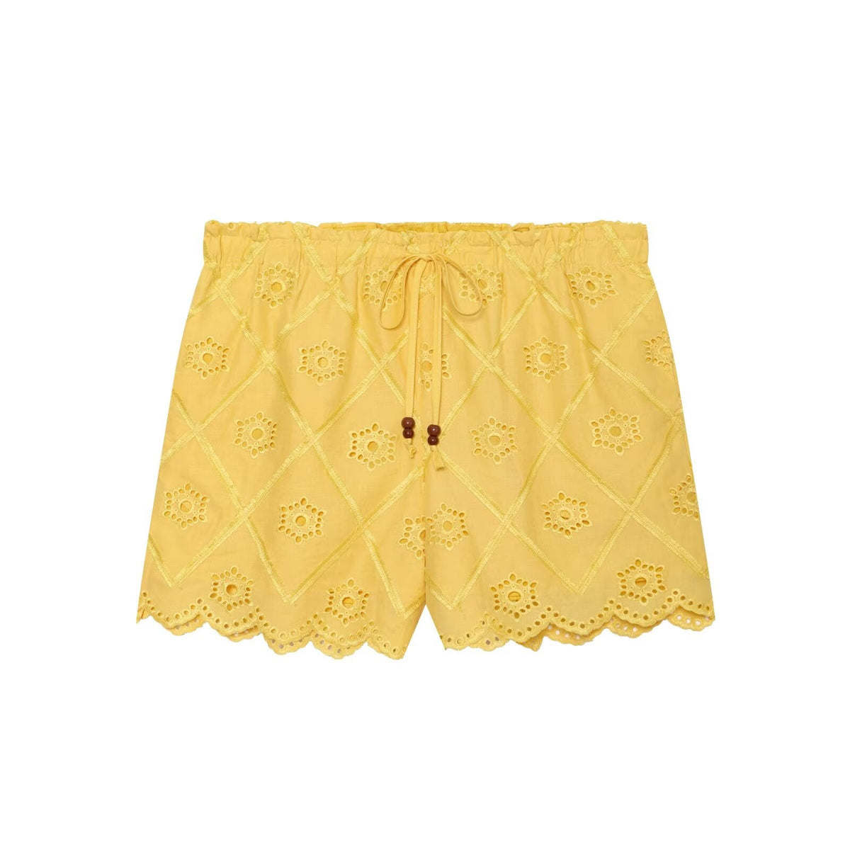 Women Solid Color Summer Embroidered Short Sets