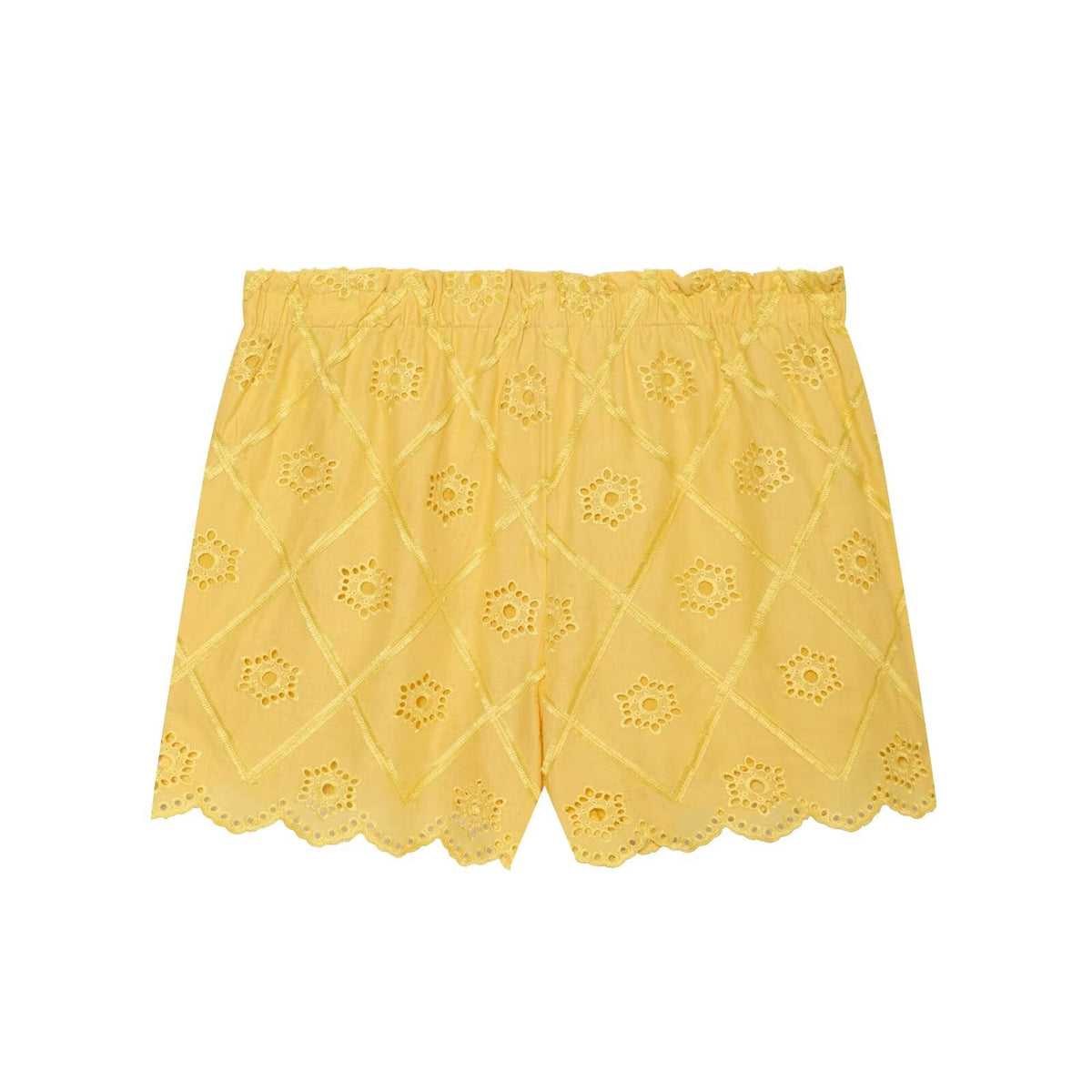 Women Solid Color Summer Embroidered Short Sets