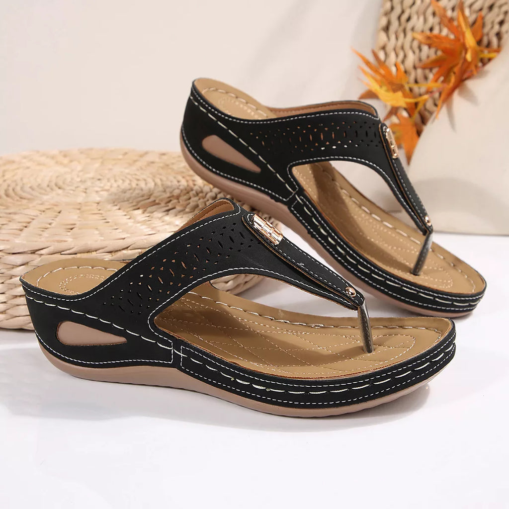 Toe Post Wedge Sandals