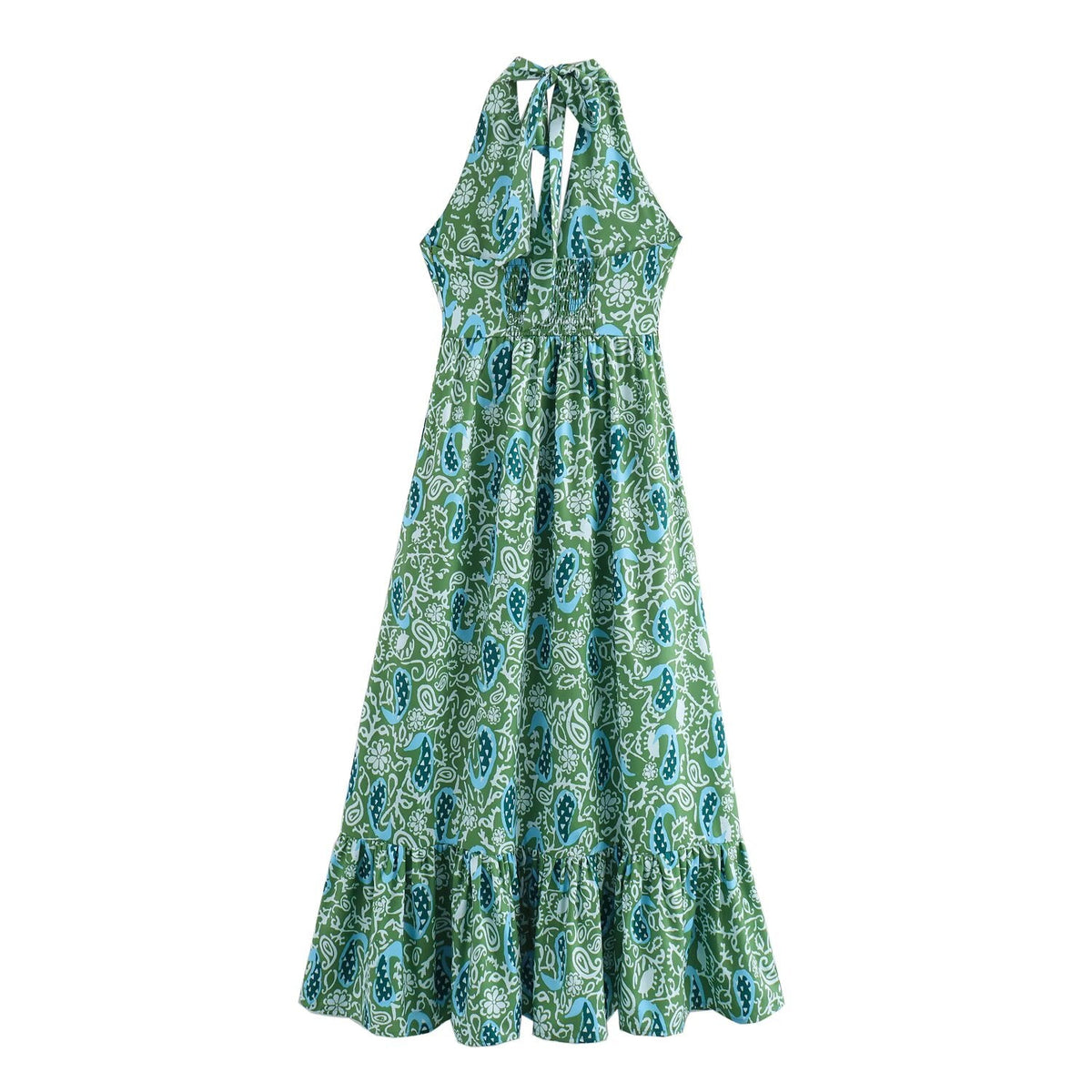 Women Clothing Summer Floral Print Halter Dress