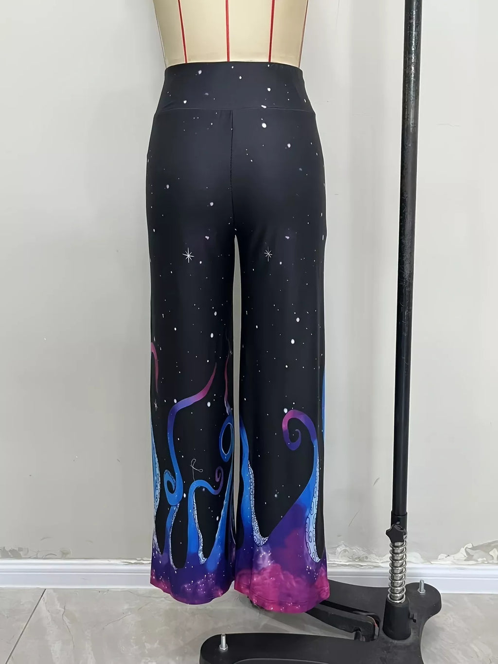 Galaxy Print Flare Pants