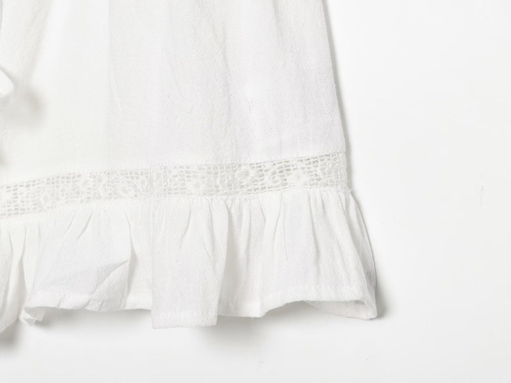 Women Clothing Summer Sexy Tulle Embroidered Hanging Collar Sling Top