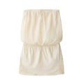 Women Clothing Summer Stitching Embroidered Tube Top Dress