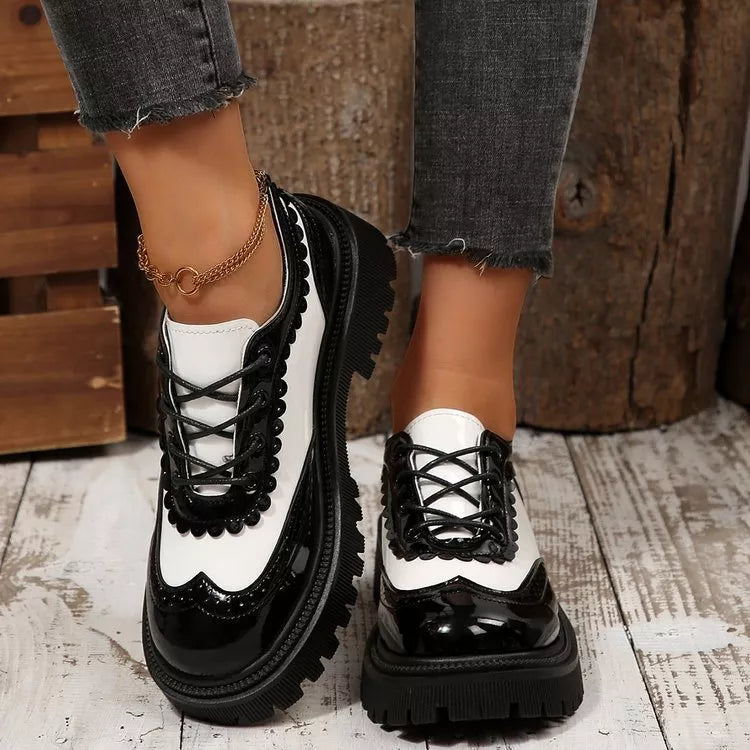 Round Toe Platform Loafers