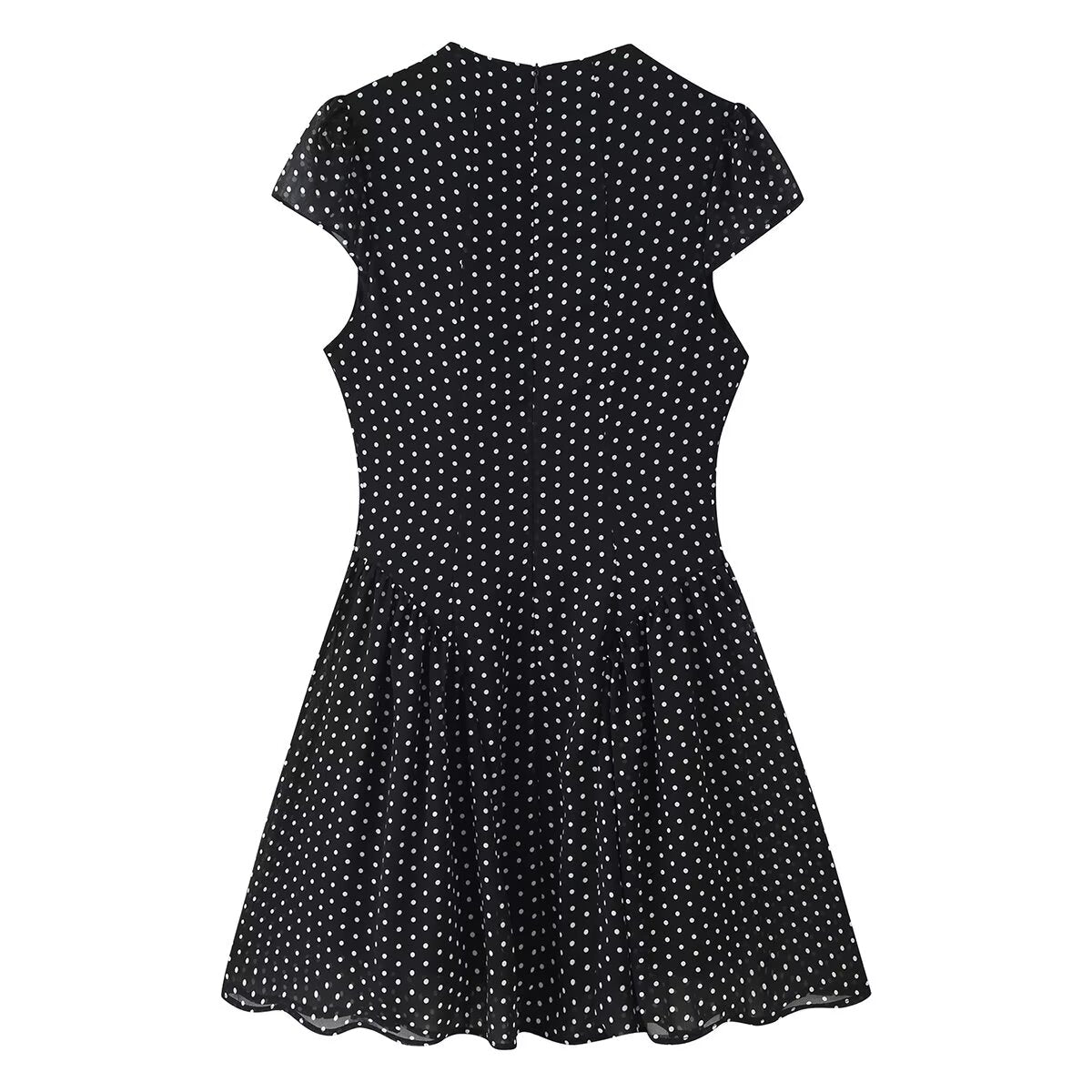 Women Polka Dot Waist Controlled Dress