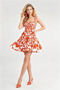 Women Summer Printed Retro Style Floral Dress