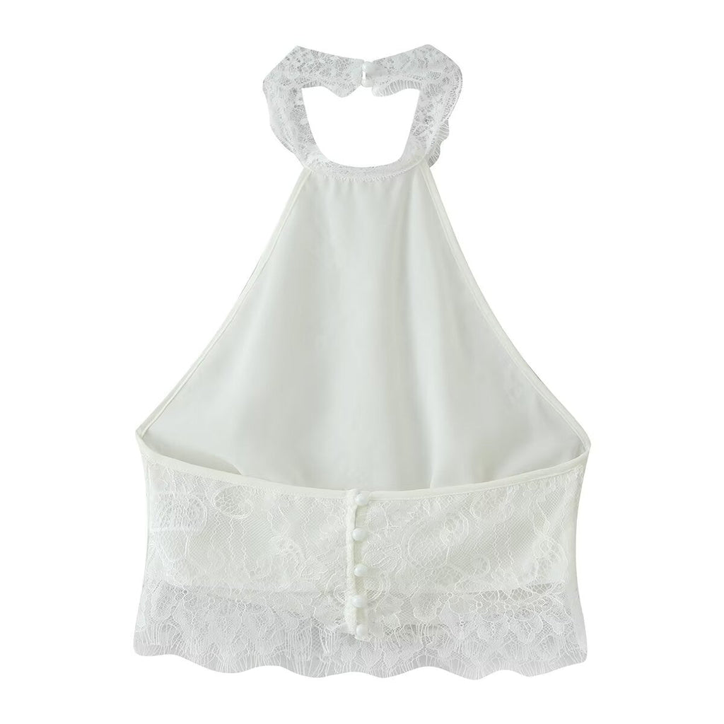Women Clothing Summer Lace Ruffled Ribbon Skirt Set