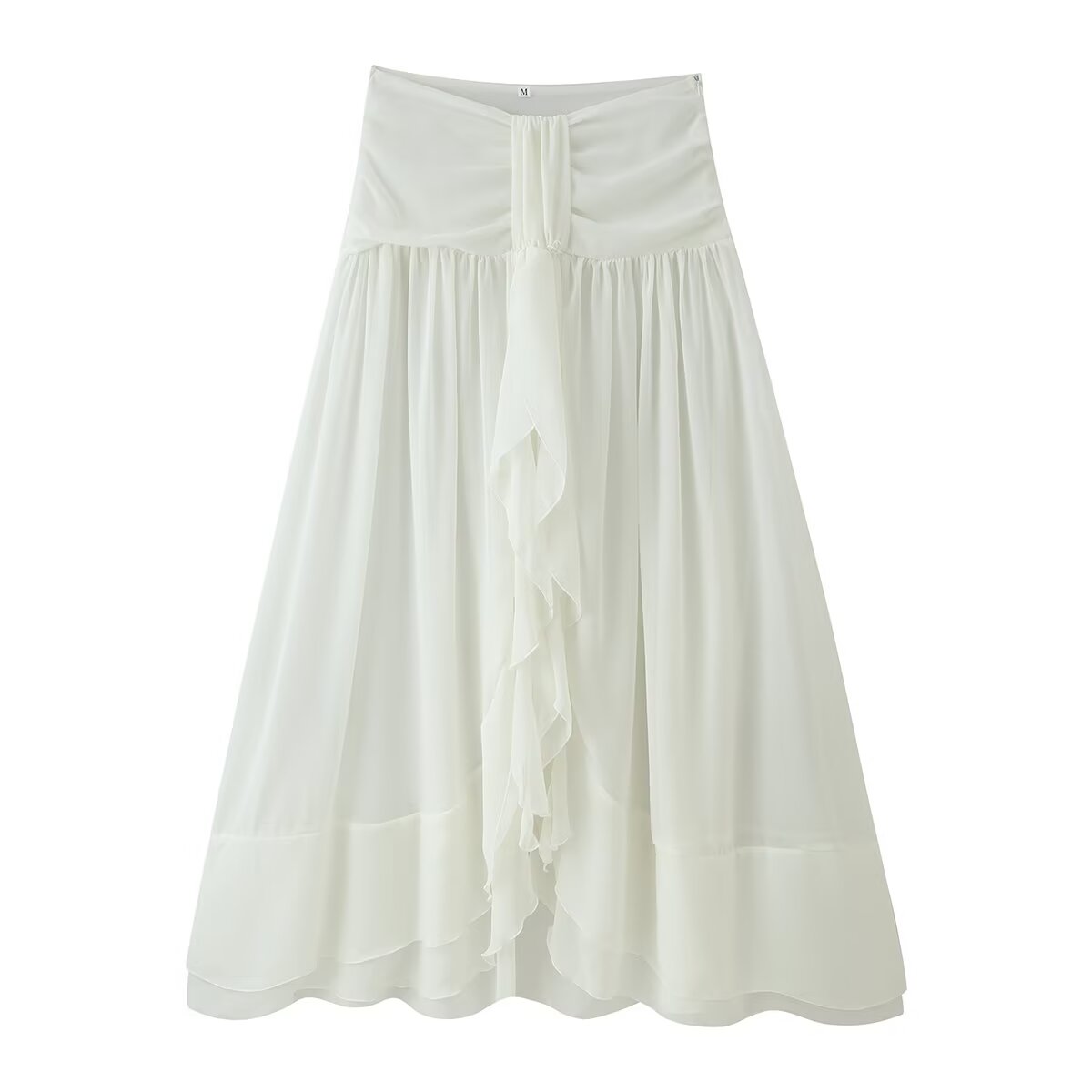 Women Clothing Summer Lace Ruffled Ribbon Skirt Set