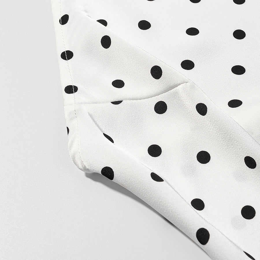 Women Retro Wild Slim Fit Backless Polka Dot Halter Dress