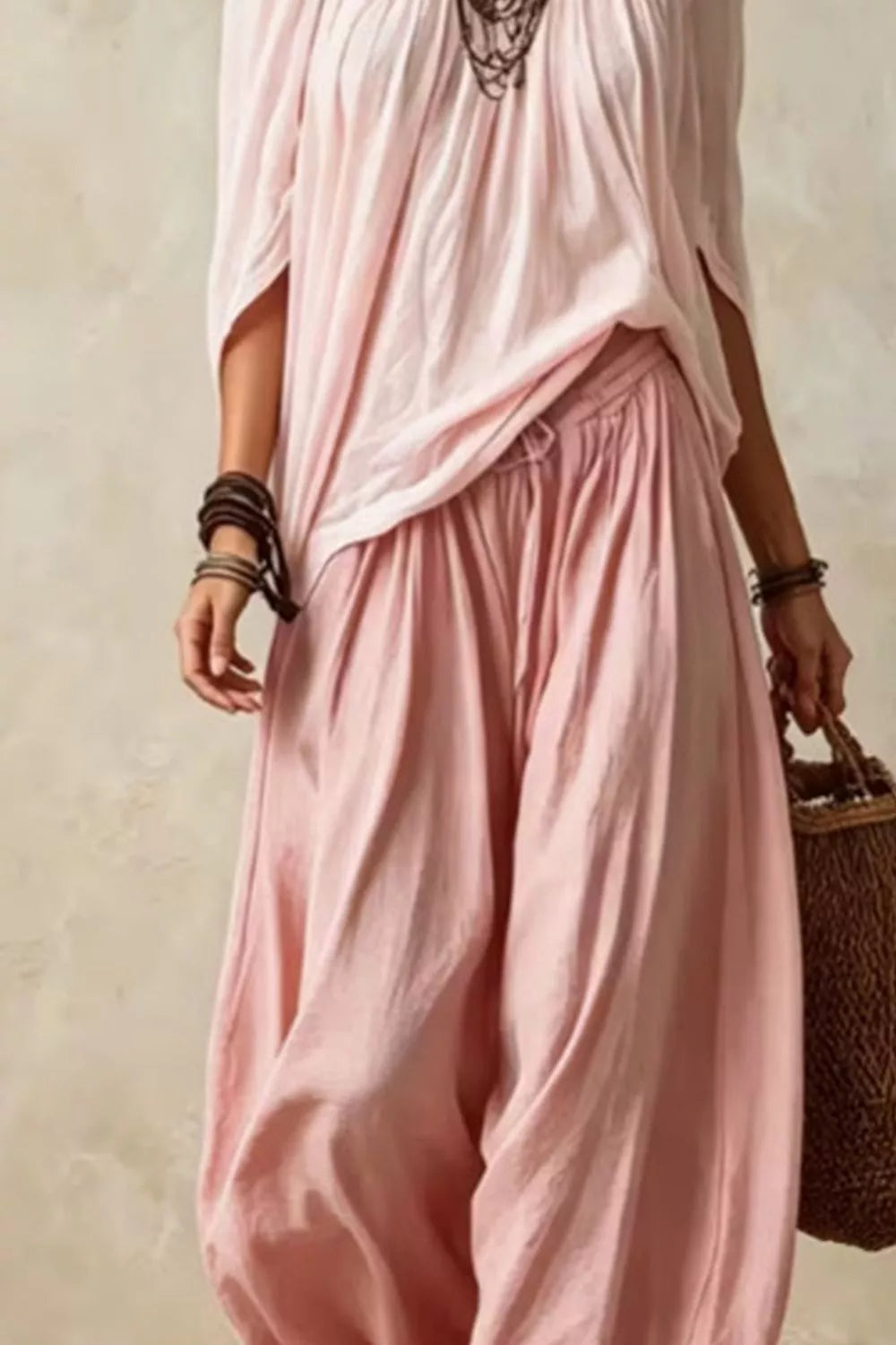 Full Size Off-Shoulder Top and Wide-Leg Pants Set Plus Size