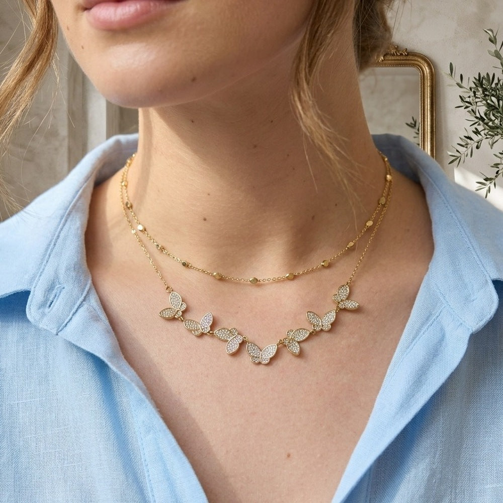 Butterfly Zircon Necklace