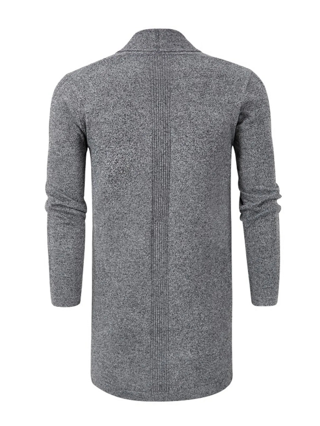 Men's Plus Size Open Front Long Sleeve Knit Cardigan