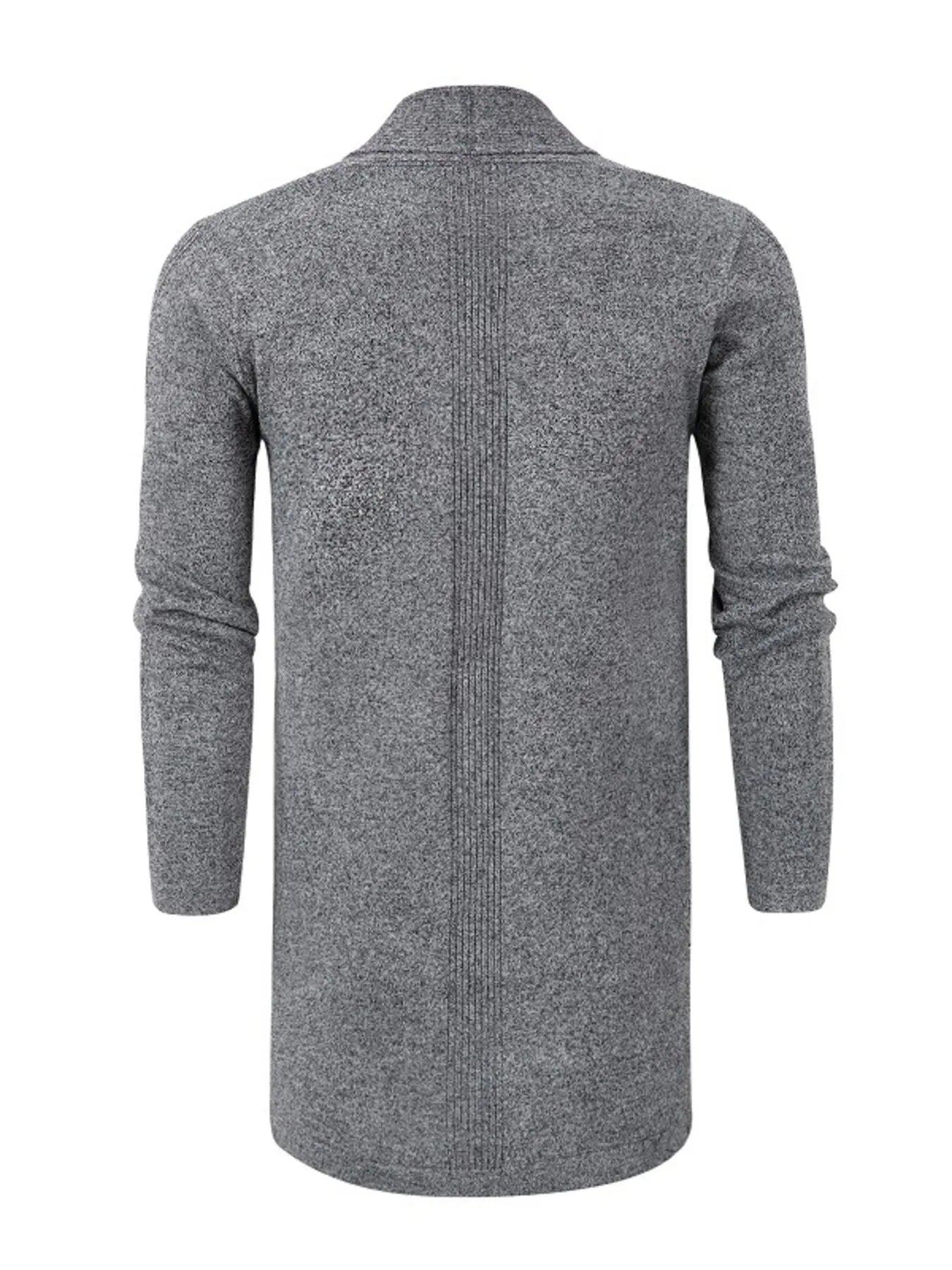 Men's Plus Size Open Front Long Sleeve Knit Cardigan