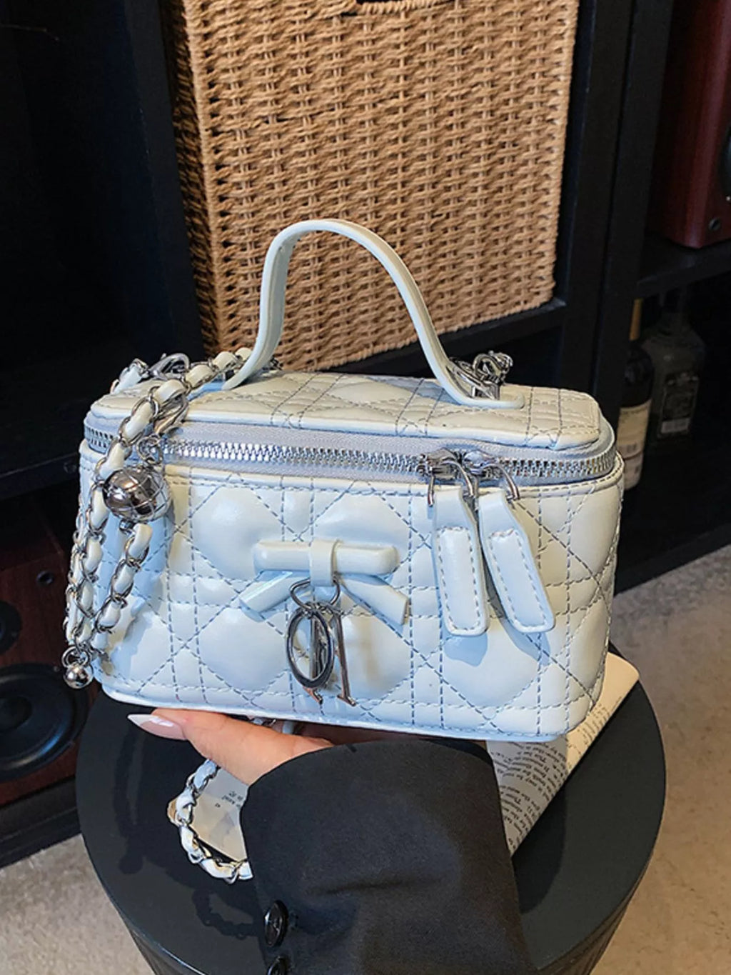 Top Handle PU Leather Crossbody Bag