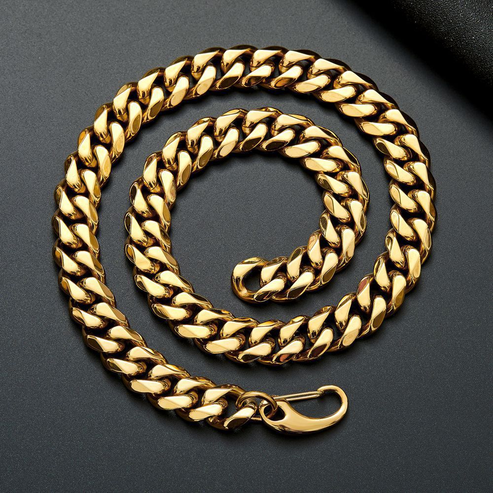Stainless Steel Cuban-Link Mens Necklace