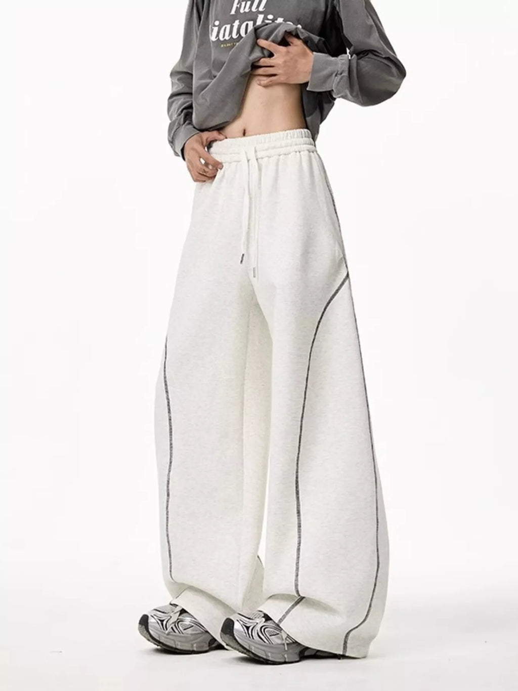 Men's Plus Size Wide Leg Drawstring Pants