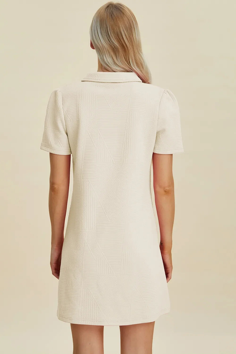 Texture Short Sleeve Dress