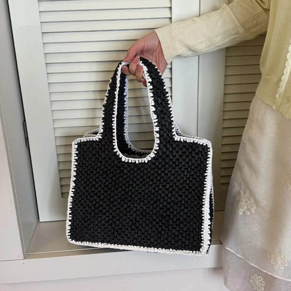 Woven Straw Handbag