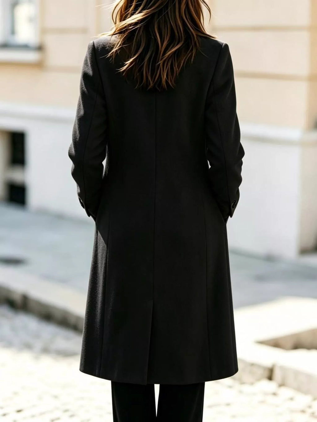 Double-Breasted Lapel Collar Coat