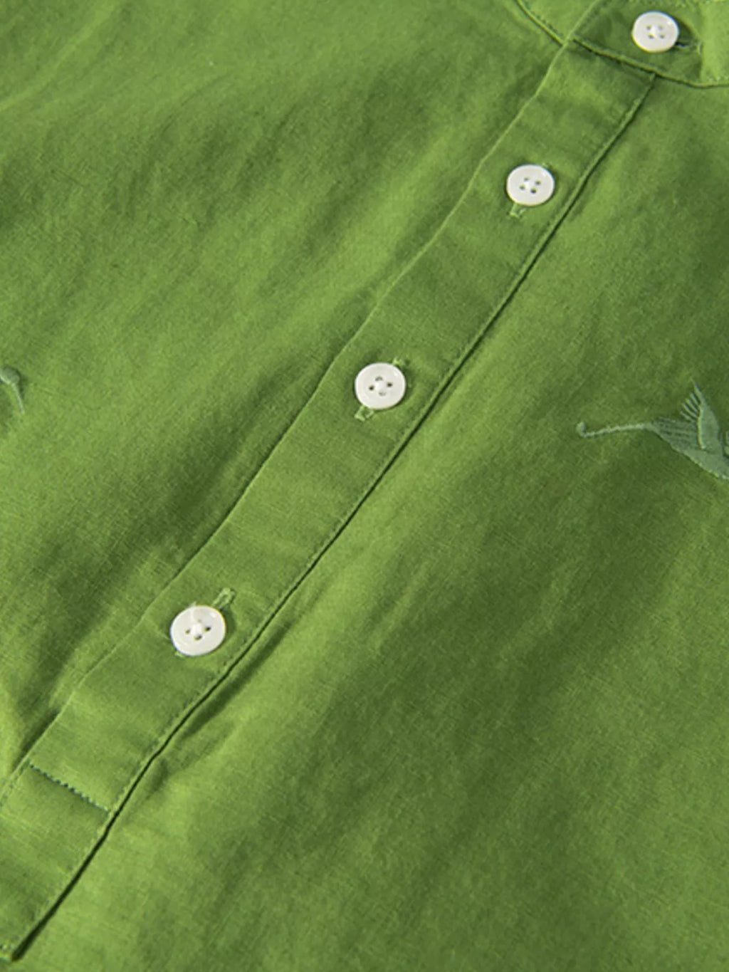 Men's Plus Size Button Detail Short Sleeve Blouse