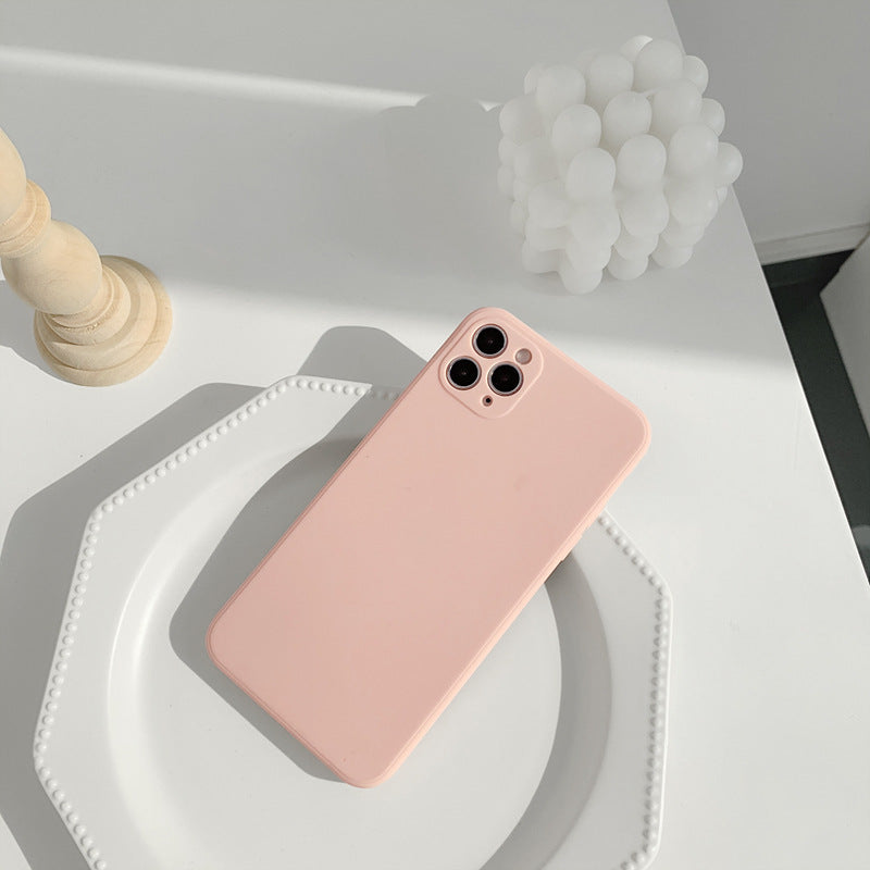 Simple Silicone Solid Color Phone Case