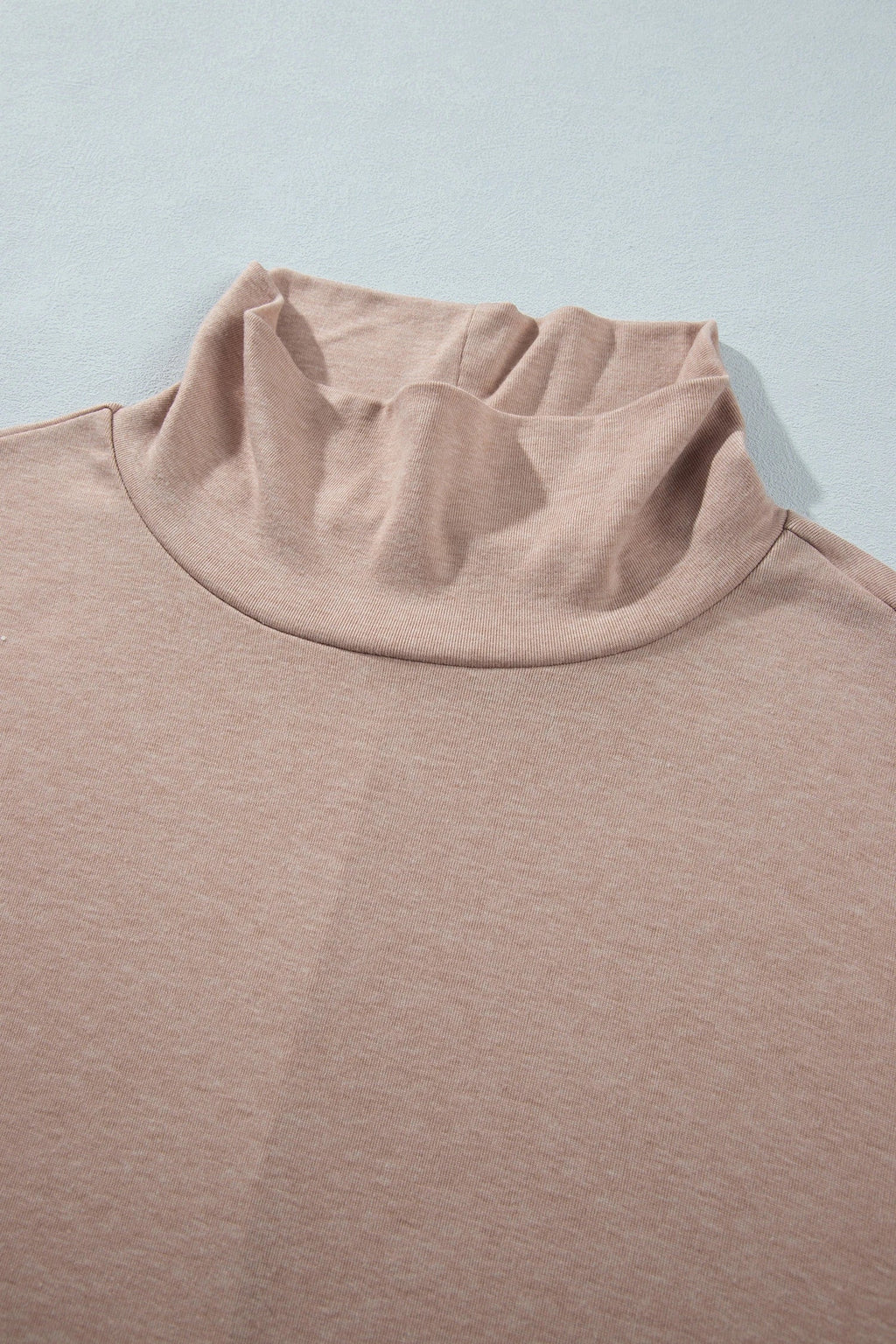 High Neck Long Sleeve Shift Blouse