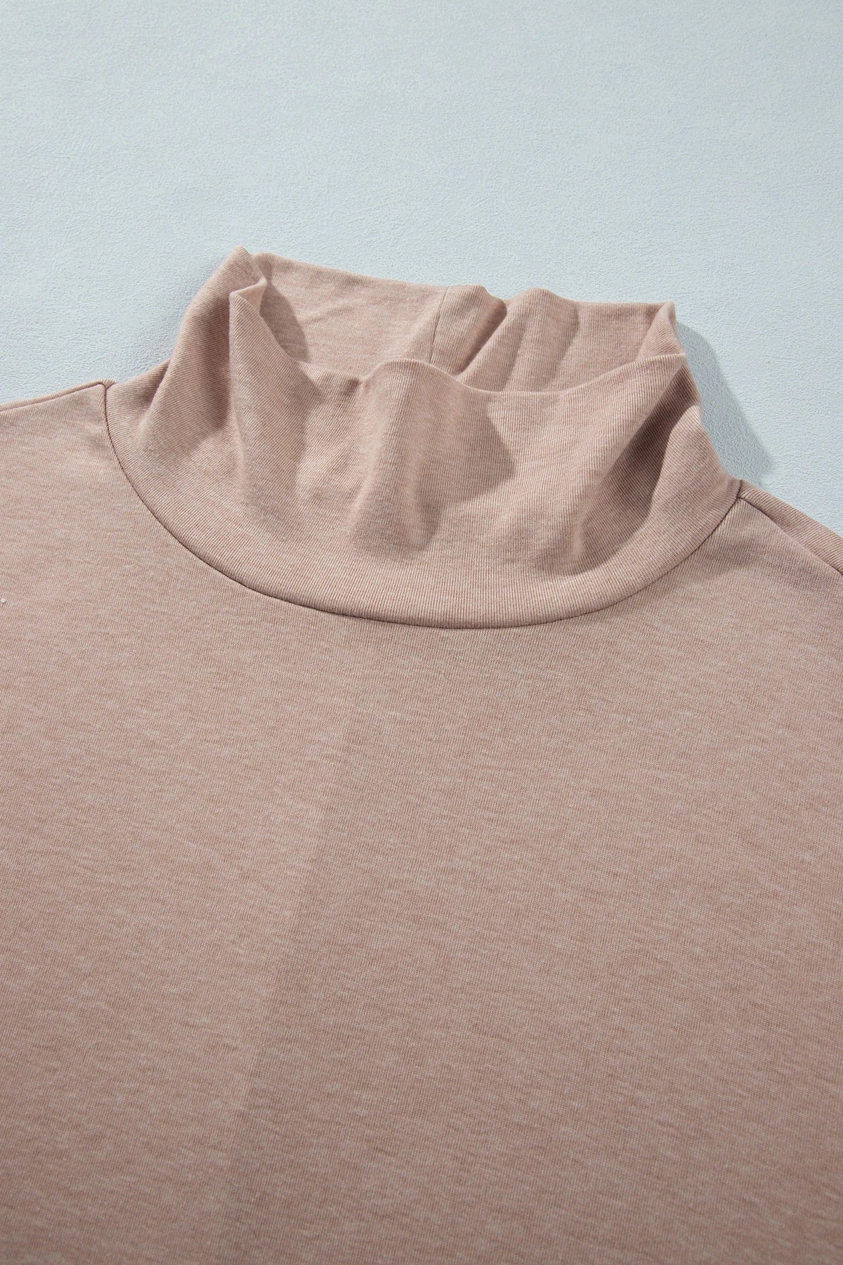 High Neck Long Sleeve Shift Blouse