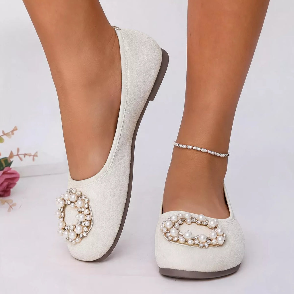 Pearl Embellished Slip-Ons