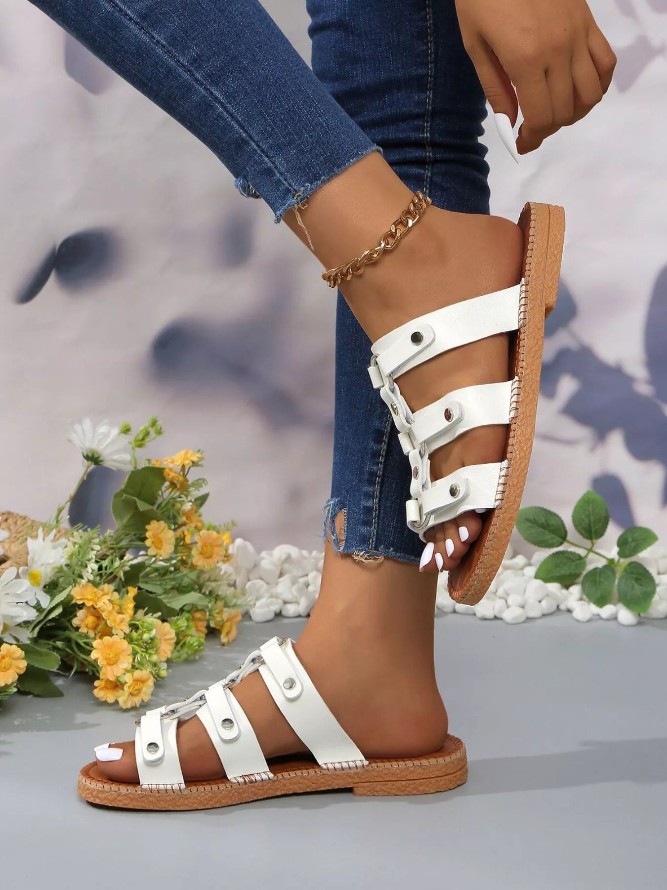 Studded Open Toe Sandals