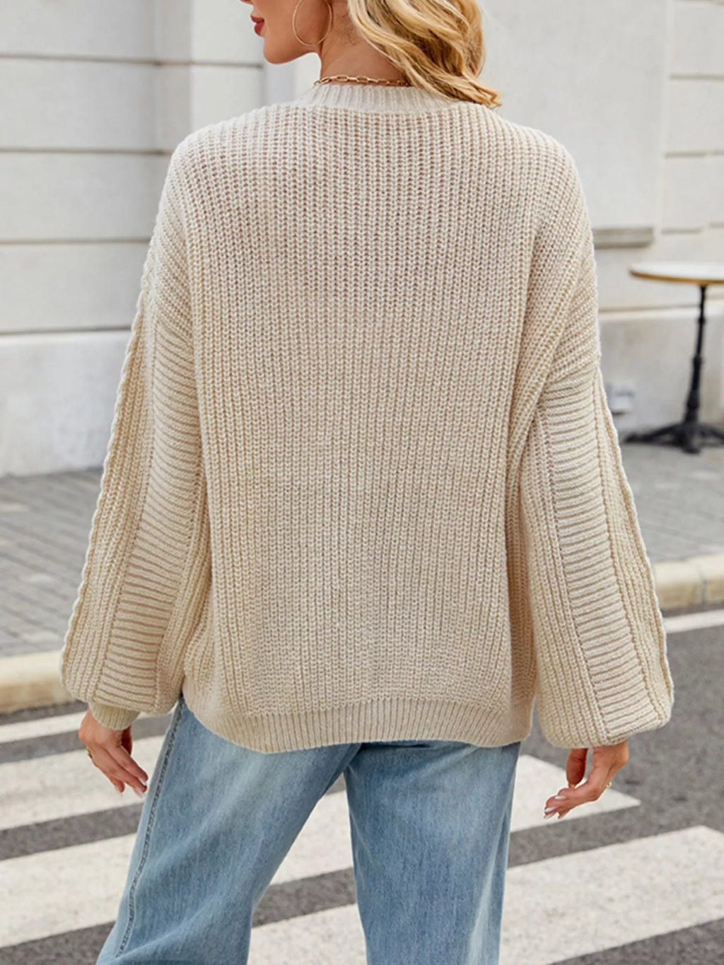 Cable Knit Button-Up Cardigan
