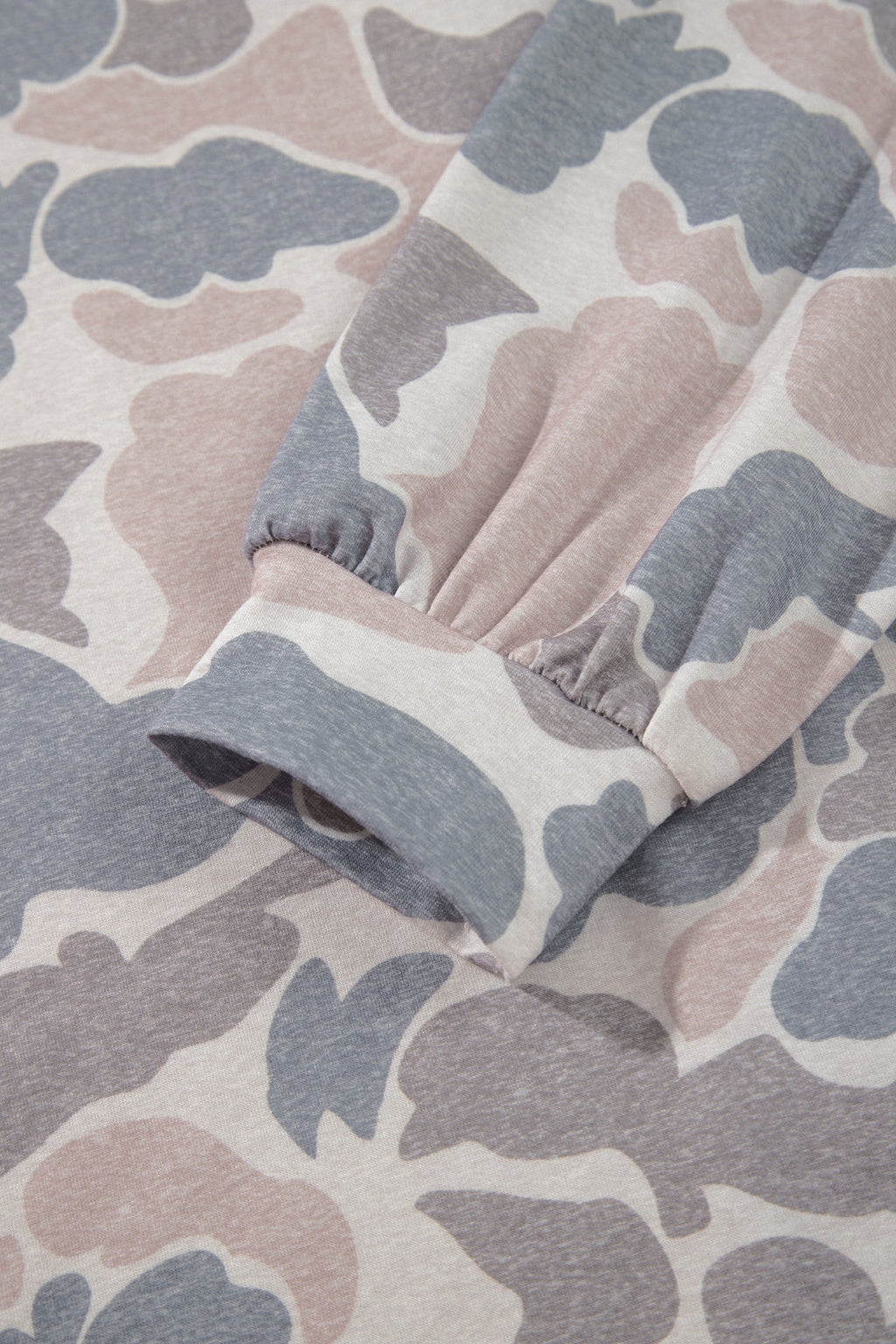 Multicolour Camouflage Print Long Sleeve Open Front Tunic Cardigan