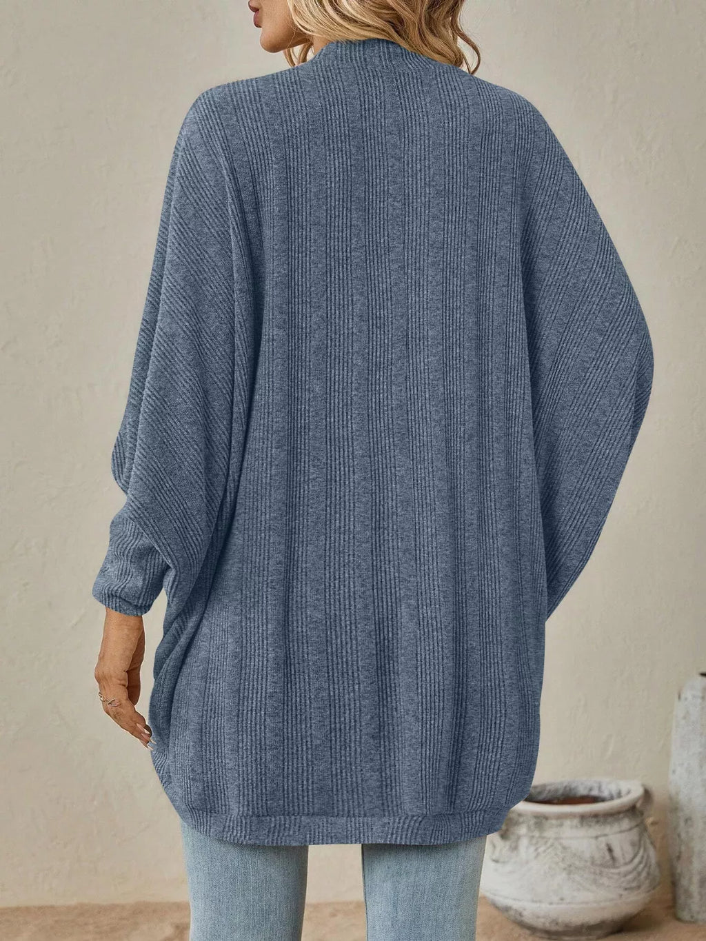 Casual Knit Open Front Cardigan