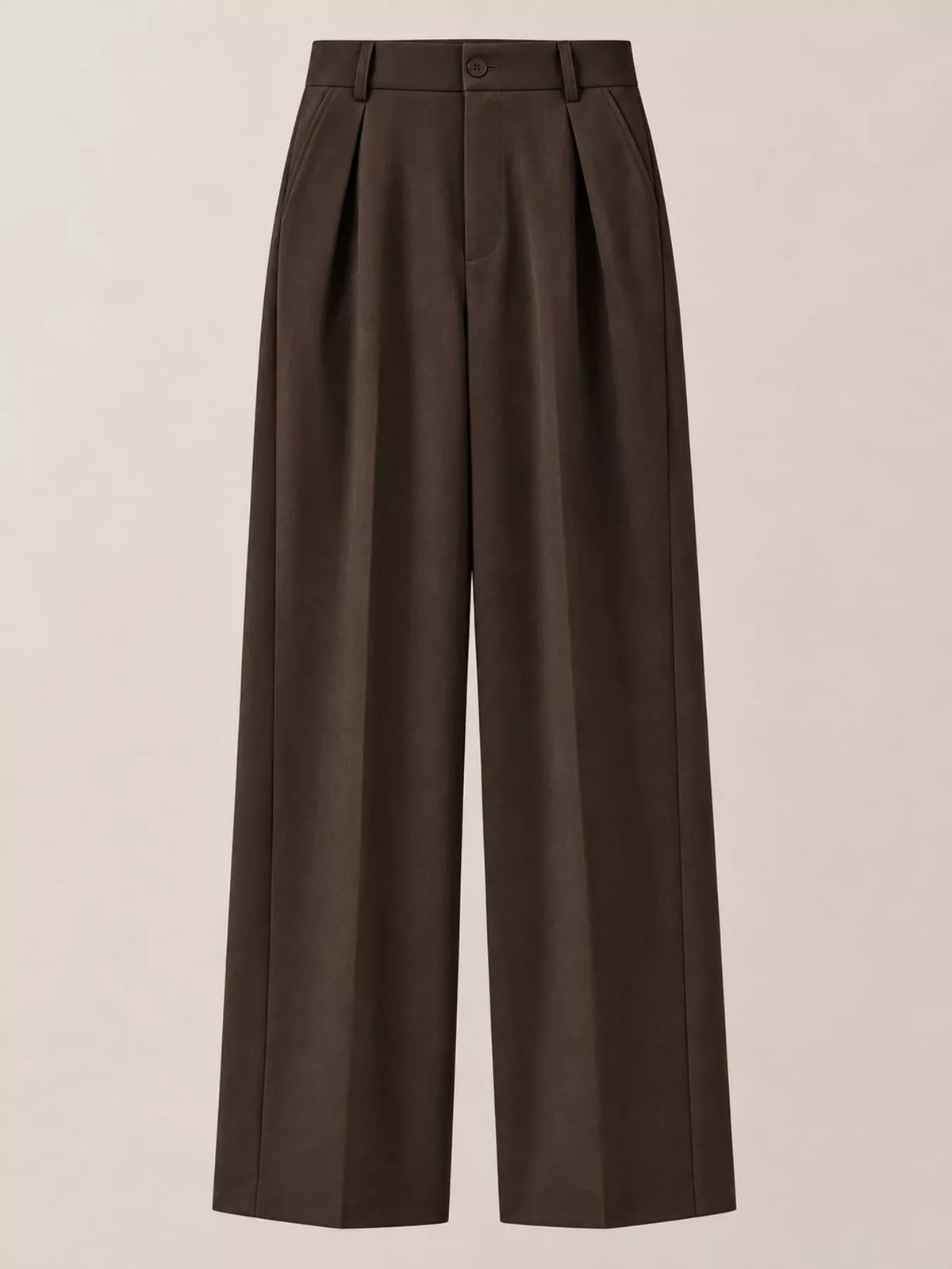 High-Waisted Pleated Wide-Leg Pants