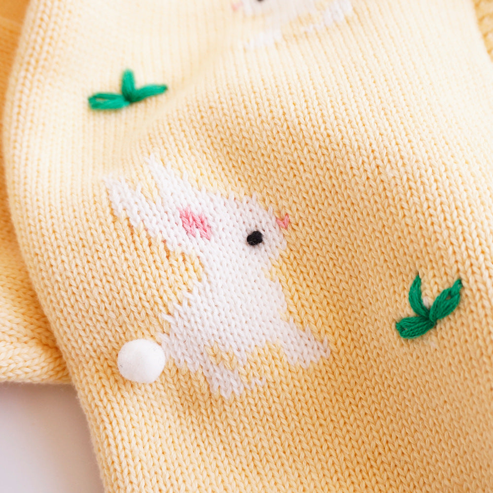 Korean Style Children's Clothing Autumn And Winter Sweater Girls' Baby Knitted Cardigan