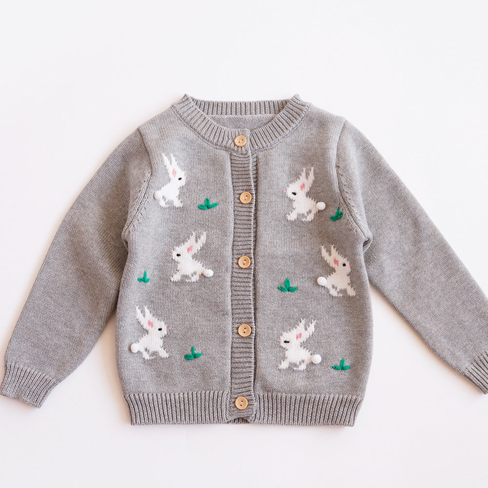 Korean Style Children's Clothing Autumn And Winter Sweater Girls' Baby Knitted Cardigan