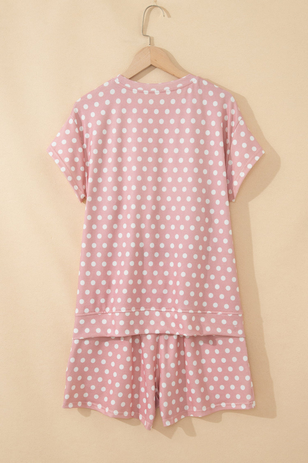 Pink Polka Dot Print Short Set